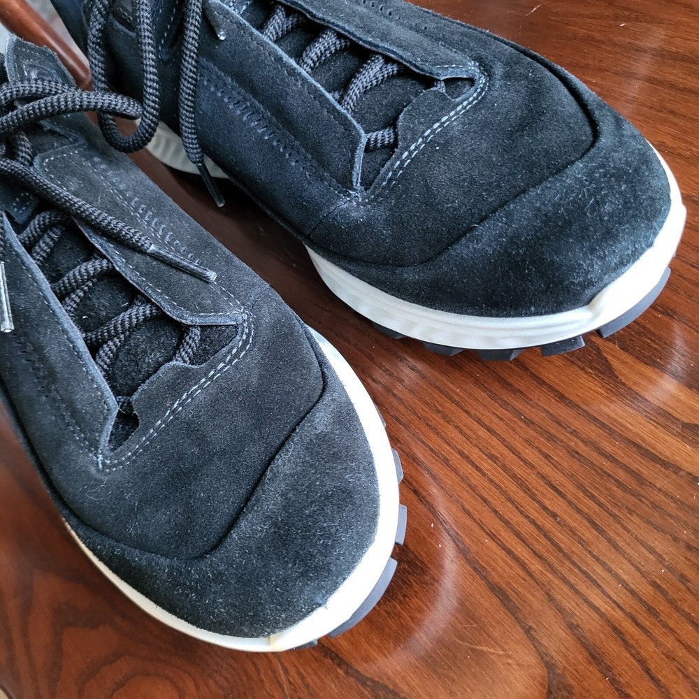 ECCO Exostrike Shoes Womens 9-9.5 EU 41 Black Suede Leather Phorene Hiking Walk - Picture 3 of 11